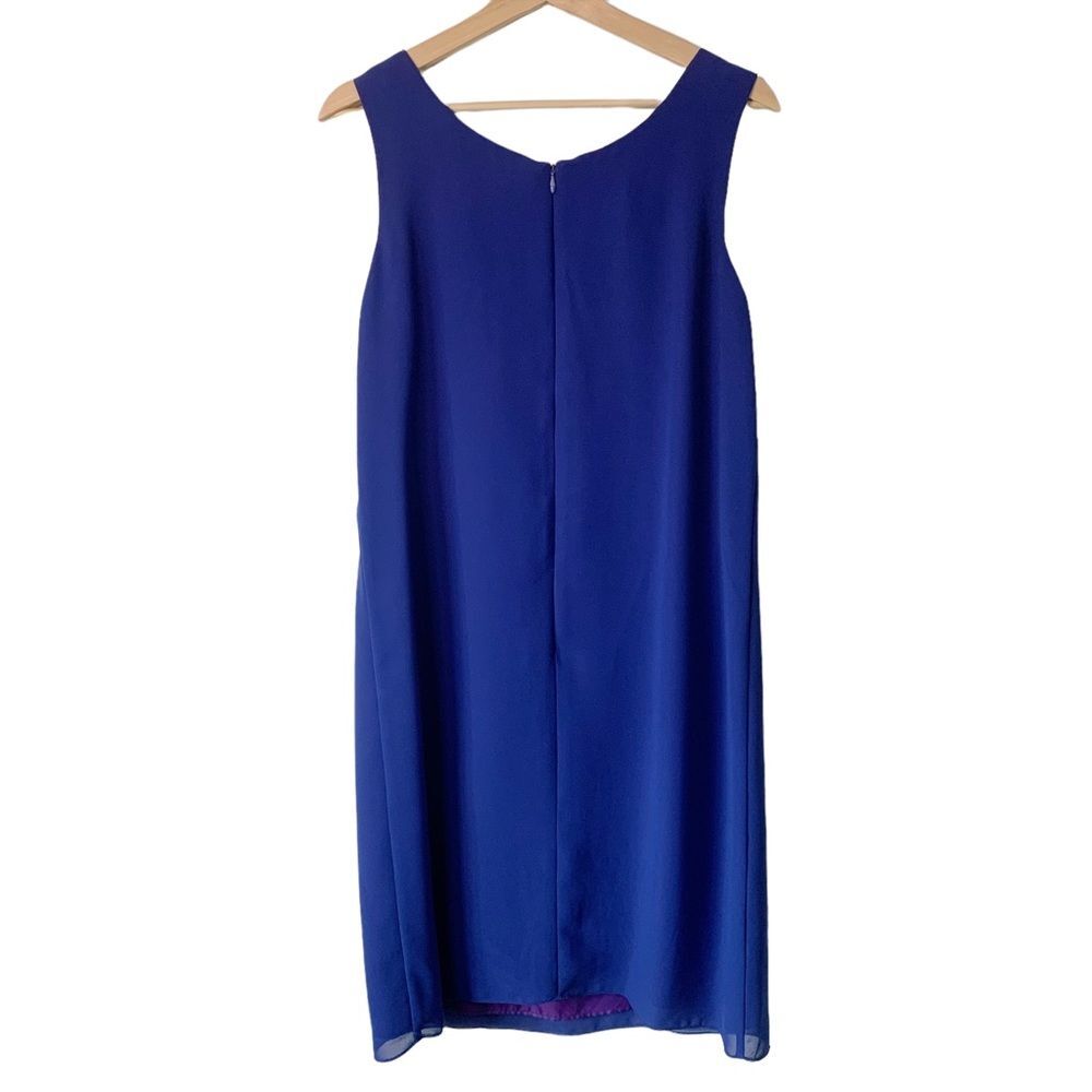 Scott McClintock Blue Sheath Sleeveless Knee Length Dress Size M Women - Picture 5 of 12